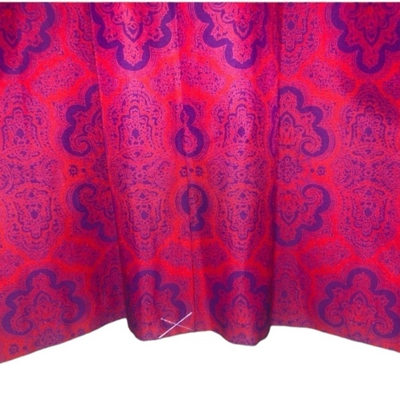 NWT J. Crew Barbiecore Ella Purple Orange Medallion Paisley Pattern Dress size 0 - Picture 7 of 14